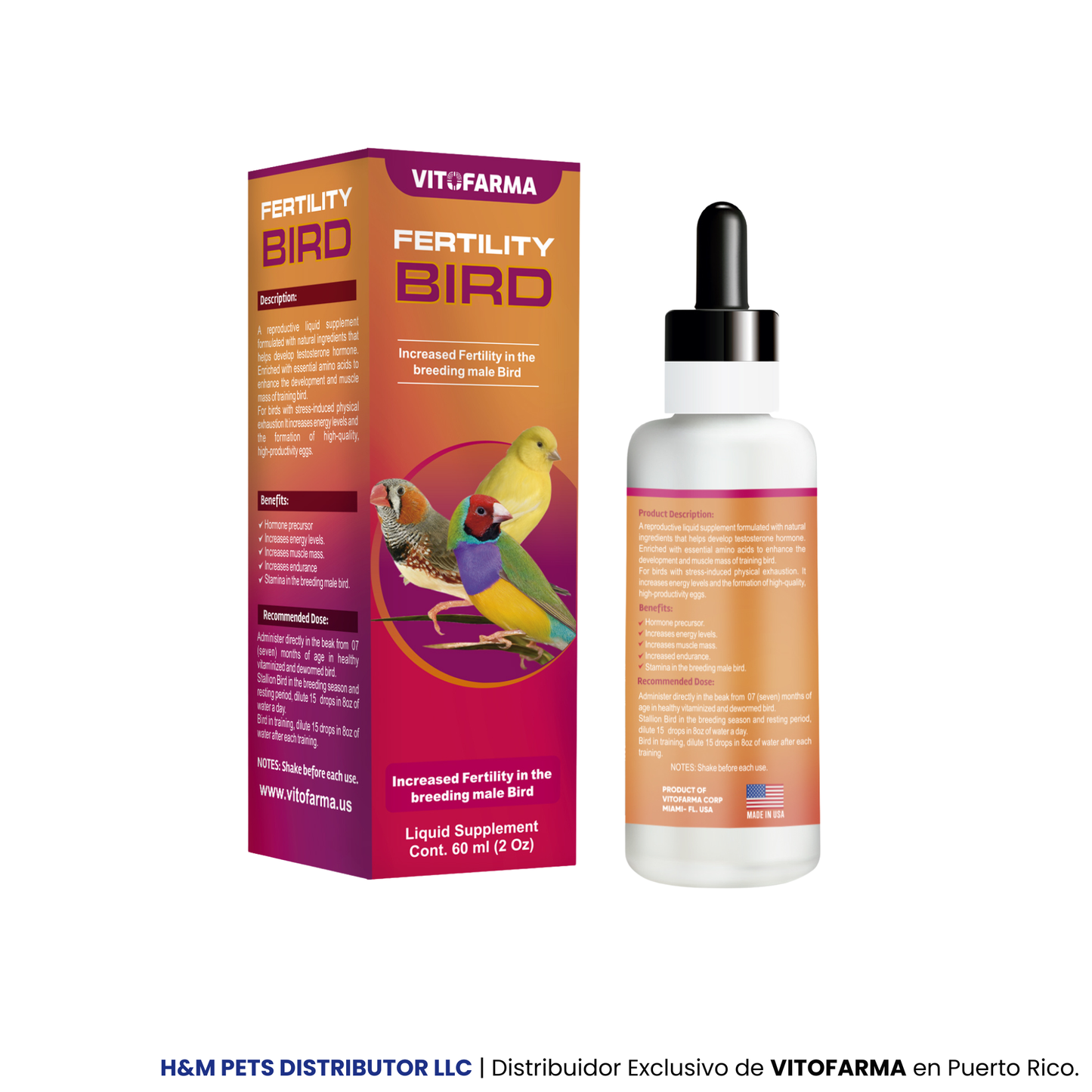 Fertility Bird / 60 ML: Suplemento para la fertilidad en pájaros