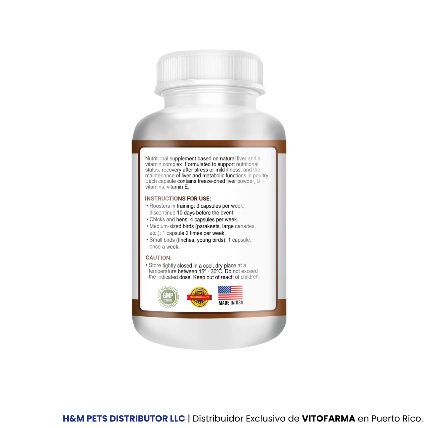 Extracto de Hígado Fortificado con Vitaminas – 100 Cápsulas