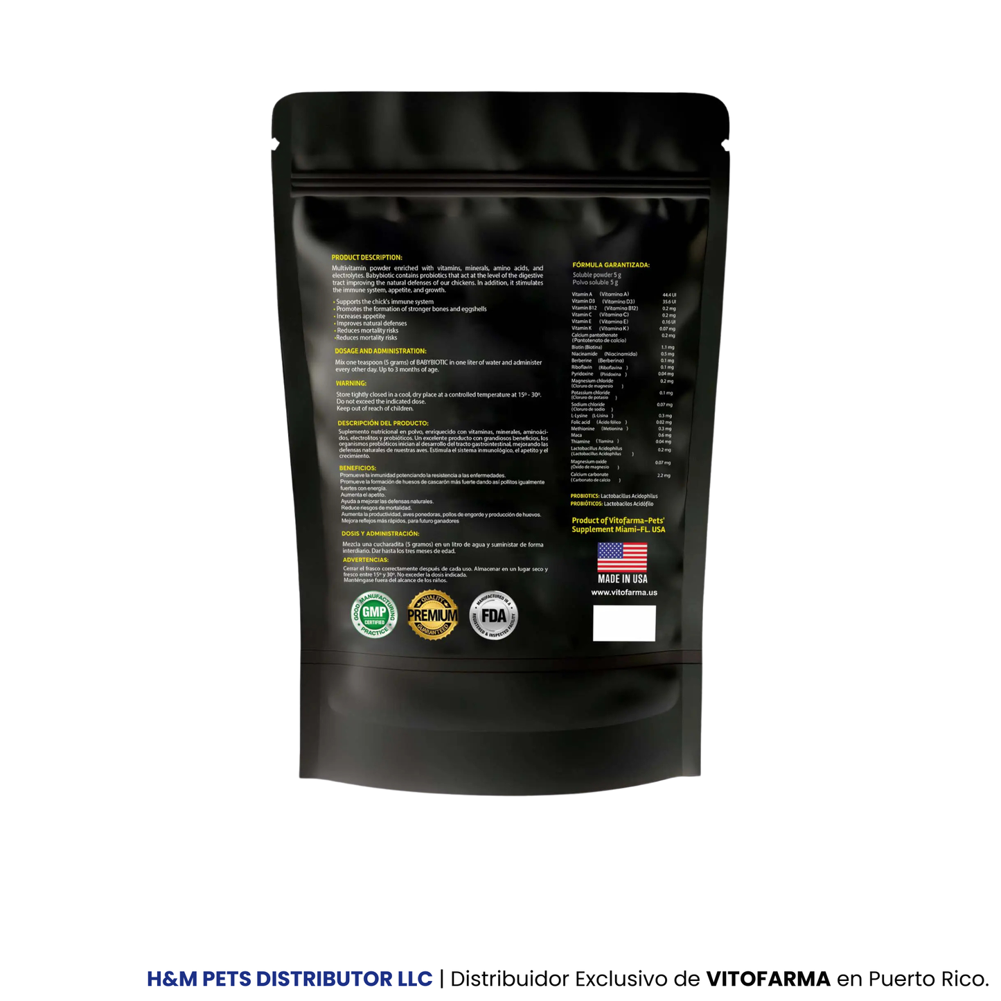 Probióticos y Vitaminas para Pollitos – Babybiotic 300g