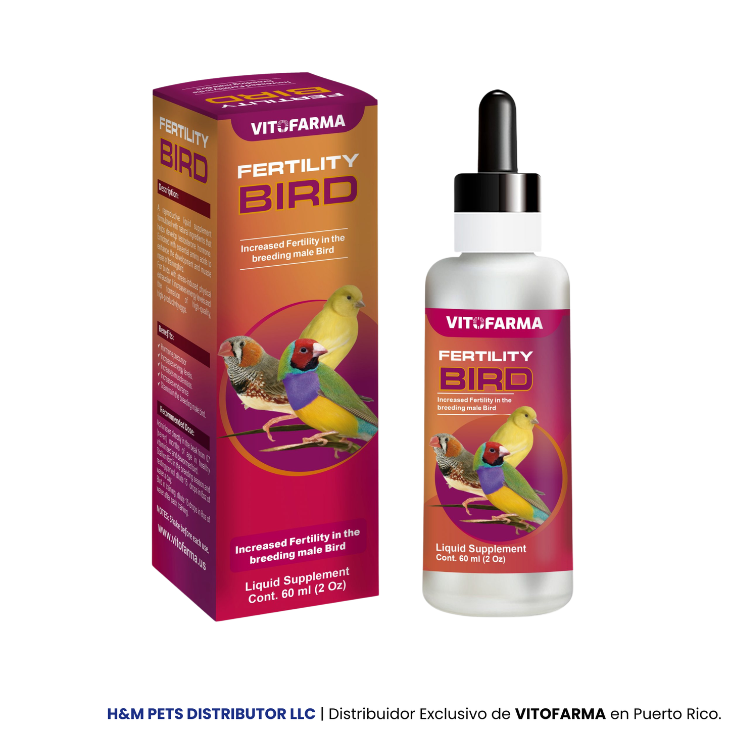 Fertility Bird / 60 ML: Suplemento para la fertilidad en pájaros
