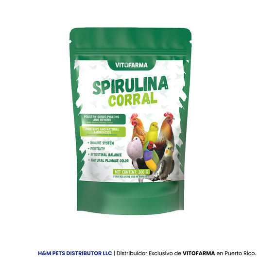 Spirulina Corral 300g- Suplemento Nutricional para todo tipo de Aves