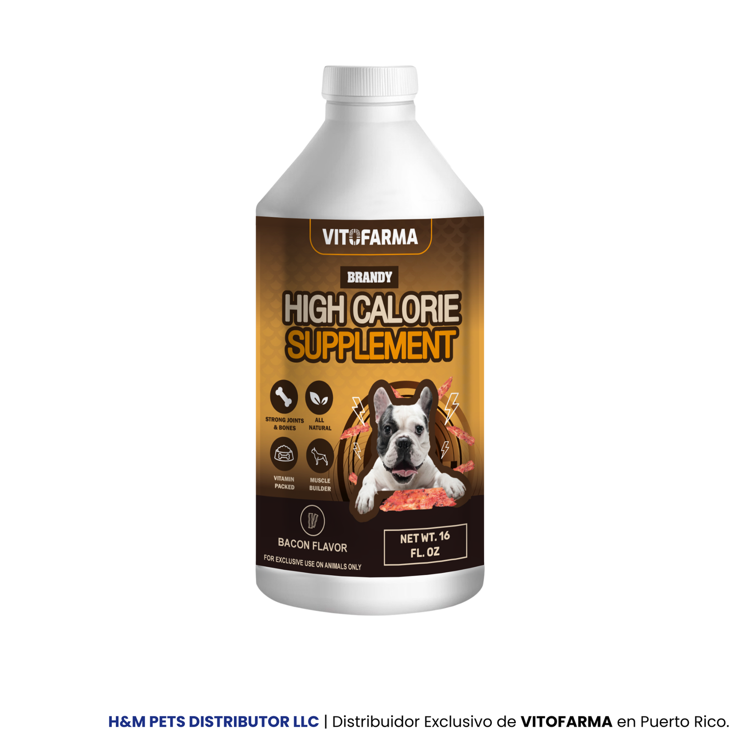 Suplemento alto en calorías para perros BRANDY 500 ML