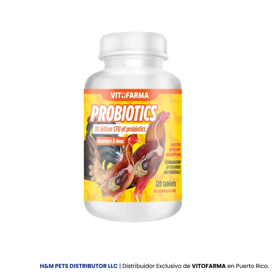 Probióticos para Gallos y Gallinas – 120 Tabletas