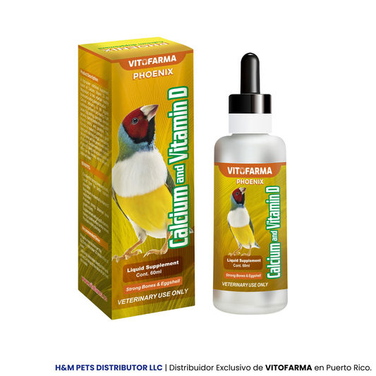 Calcio y Vitamina D para Pájaros/ 60 ML