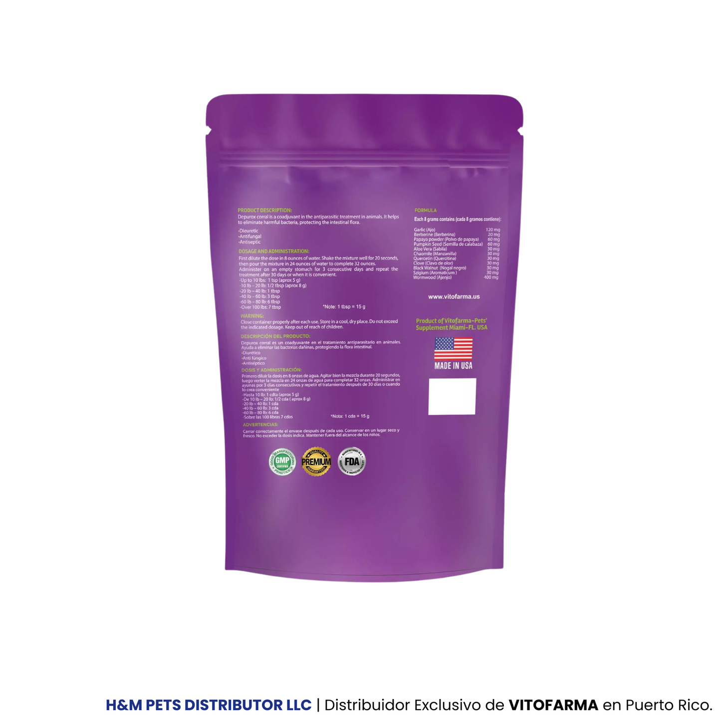Desparasitante Natural para Animales de Granja – Depurox Corral 300g