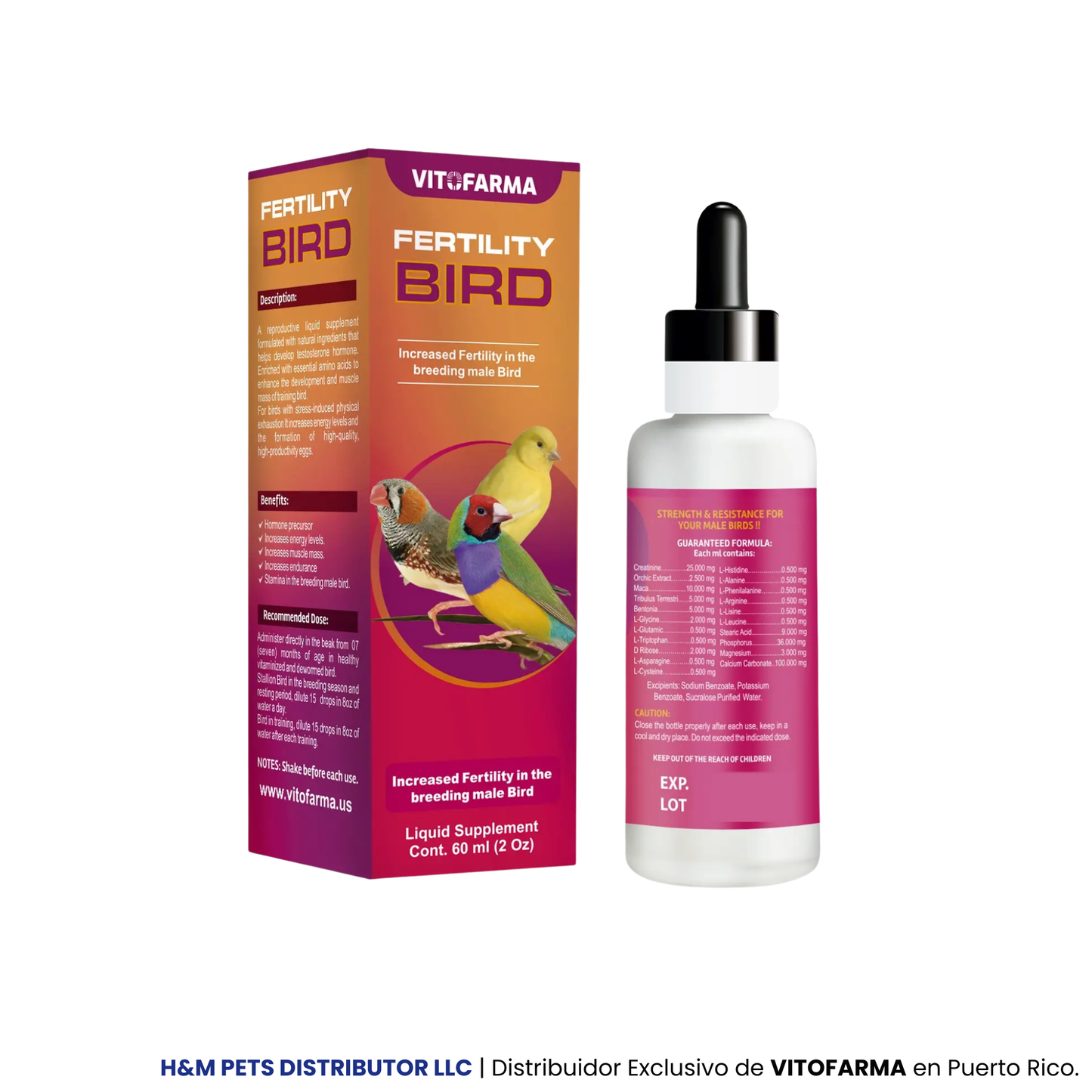 Fertility Bird / 60 ML: Suplemento para la fertilidad en pájaros