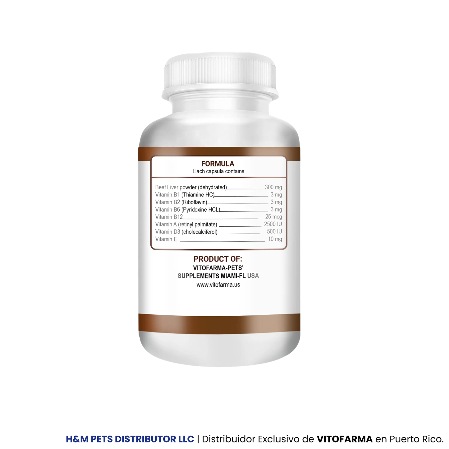 Extracto de Hígado Fortificado con Vitaminas – 100 Cápsulas