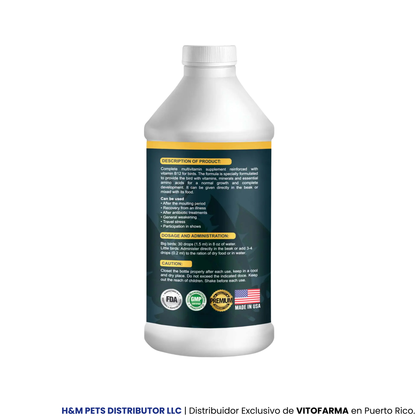Multivitamínico completo para pájaros 500 ML