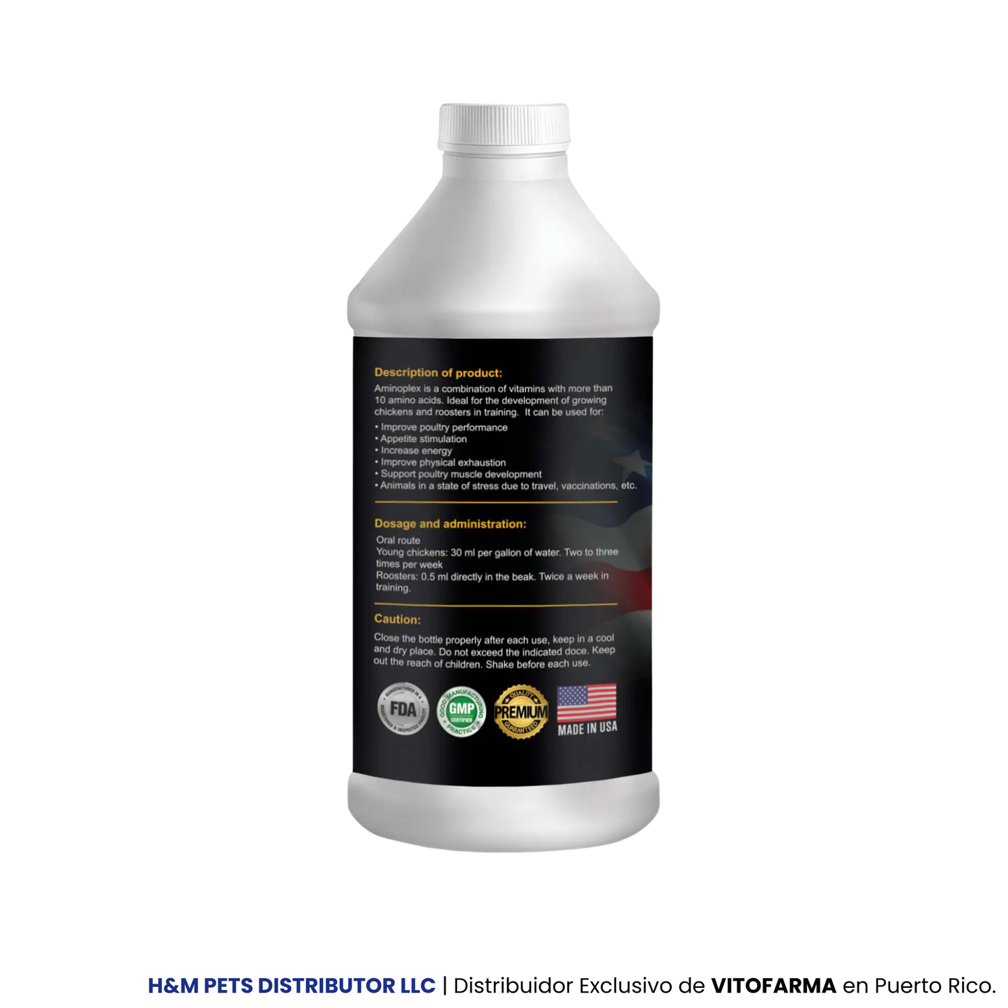 Aminoácidos para Gallos – Aminoplex Oral/ 60ML