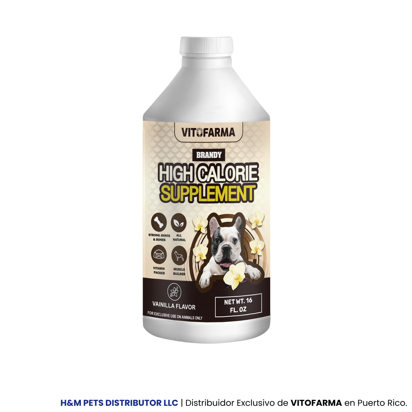 Suplemento alto en calorías para perros BRANDY 500 ML