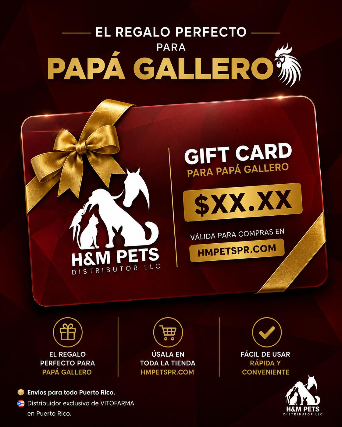 Tarjeta de Regalo para Papá Gallero